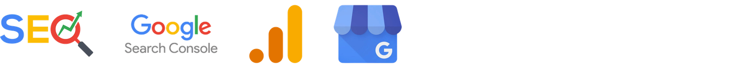 Search tools: SEO, Google Search Console, Google Analytics, Google Business Profile