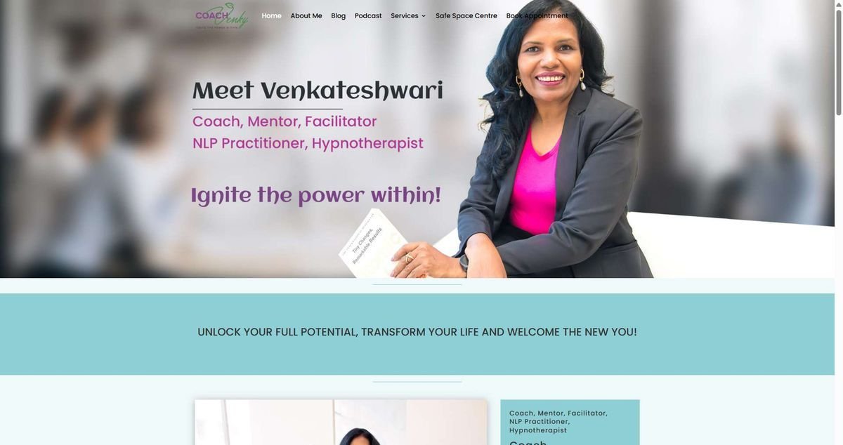 Coach Venky website built by Growtactics
